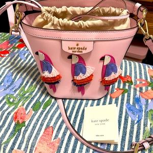 Kate Spade Pippa Flock Party Small Bucket Bag
